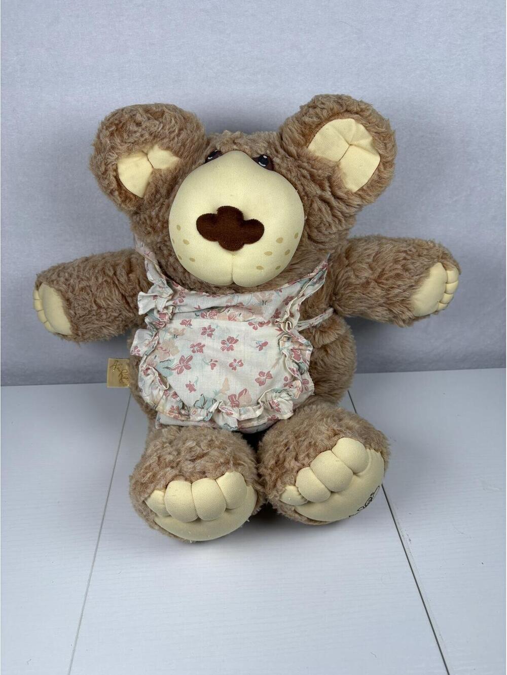 Furskins Bear 1984 Original Appalachian Artworks Floral Romper Plush 22" Vt